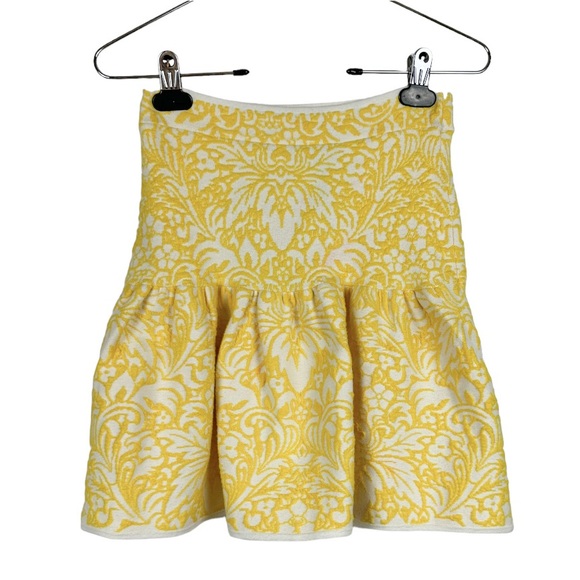 BCBGMaxazria Sunflower Jensen Puckered-Jackquard Peplum Skirt Size Small - Picture 2 of 10